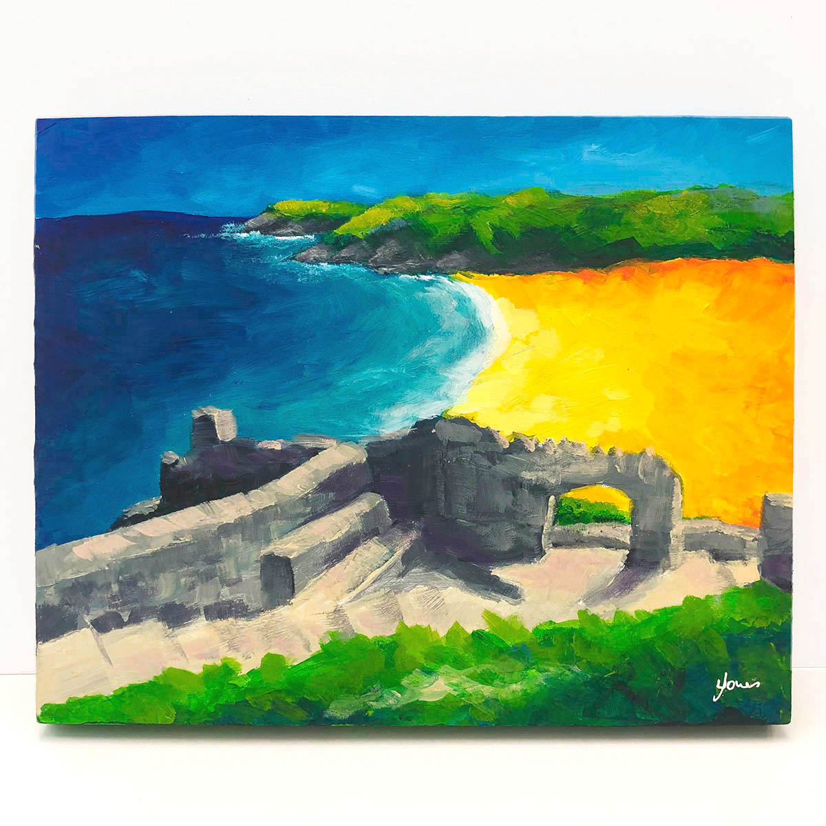 Barafundle Bay Acrylic painting - Image 5